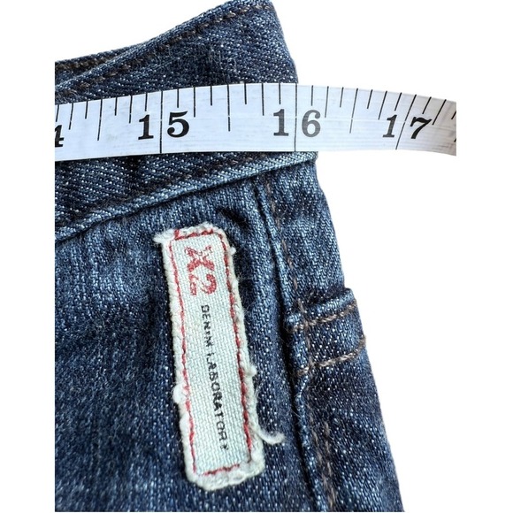 X2 Denim Laboratory Vintage Express Cropped Denim Y2K Jeans Estimated Size 32 - Picture 3 of 6
